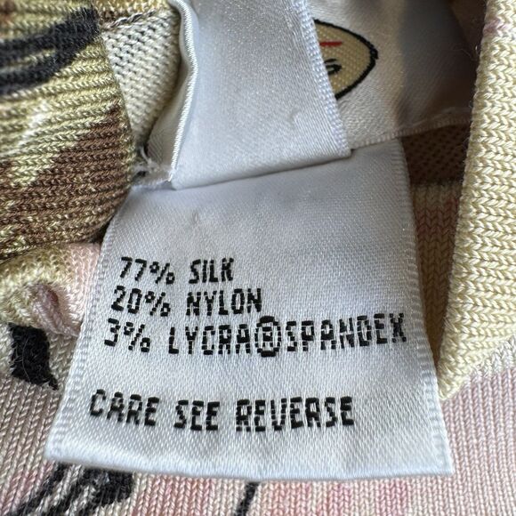 Vintage Talbots Silk Blend Turtleneck Floral Sweater M Romantic Cottage Preppy - Picture 6 of 7